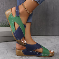 Madeline | Heeled Sandals Wedge Crisscross