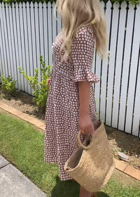 Ellie | Boho Midi Dress Tiered A-Line
