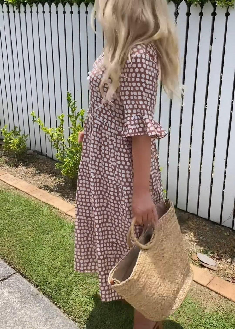 Ellie | Boho Midi Dress Tiered A-Line