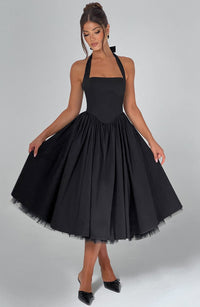 Katherine | Wedding Guest Midi Dress Halter