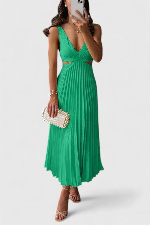 Eleanor | Wedding Guest Dress Pleated Sleeveless