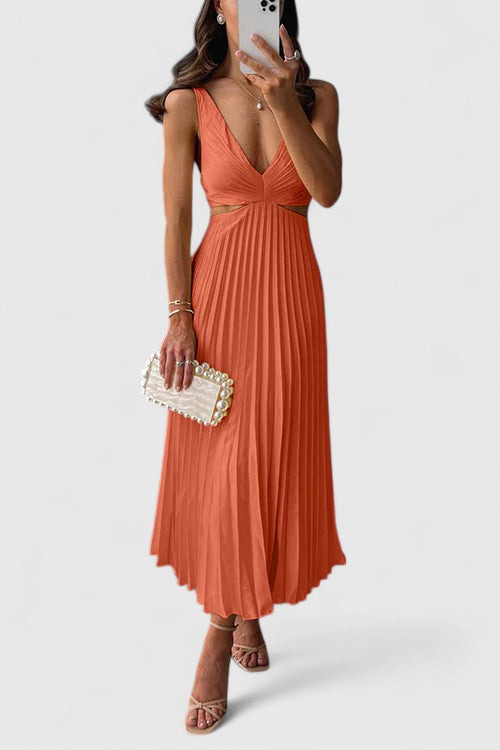 Eleanor | Wedding Guest Dress Pleated Sleeveless
