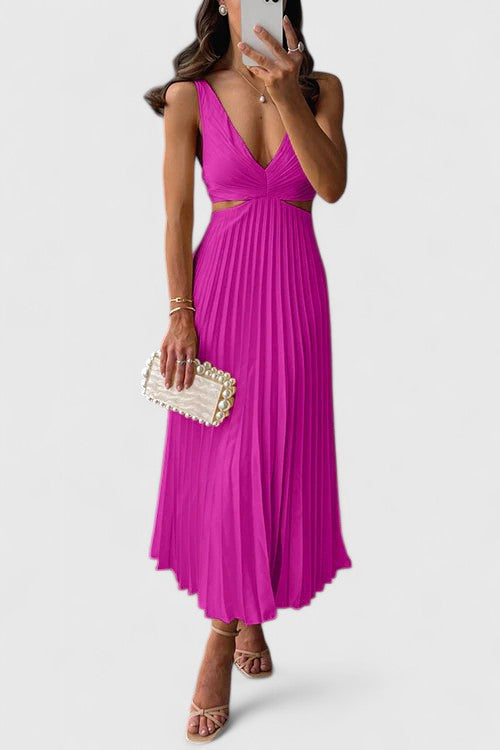 Eleanor | Wedding Guest Dress Pleated Sleeveless