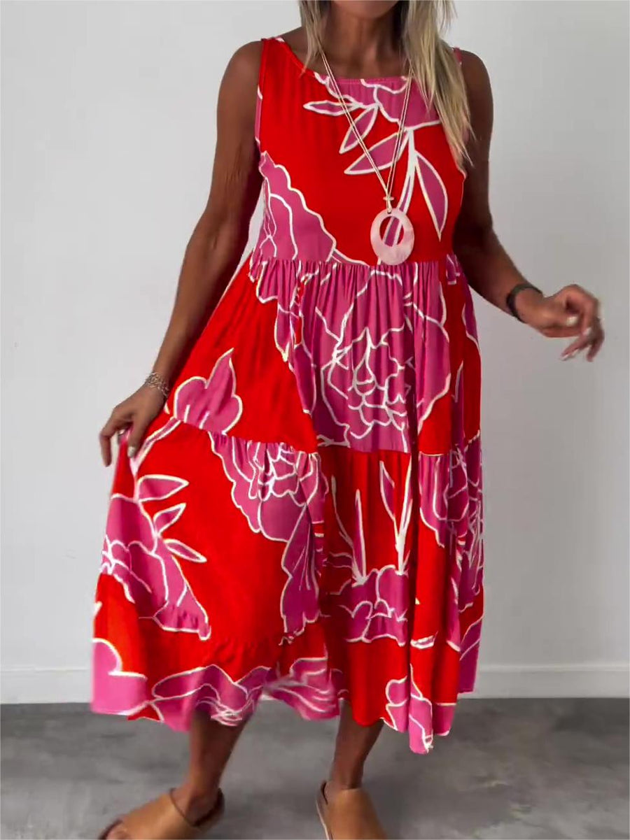 Colette | Boho Midi Dress Sleeveless