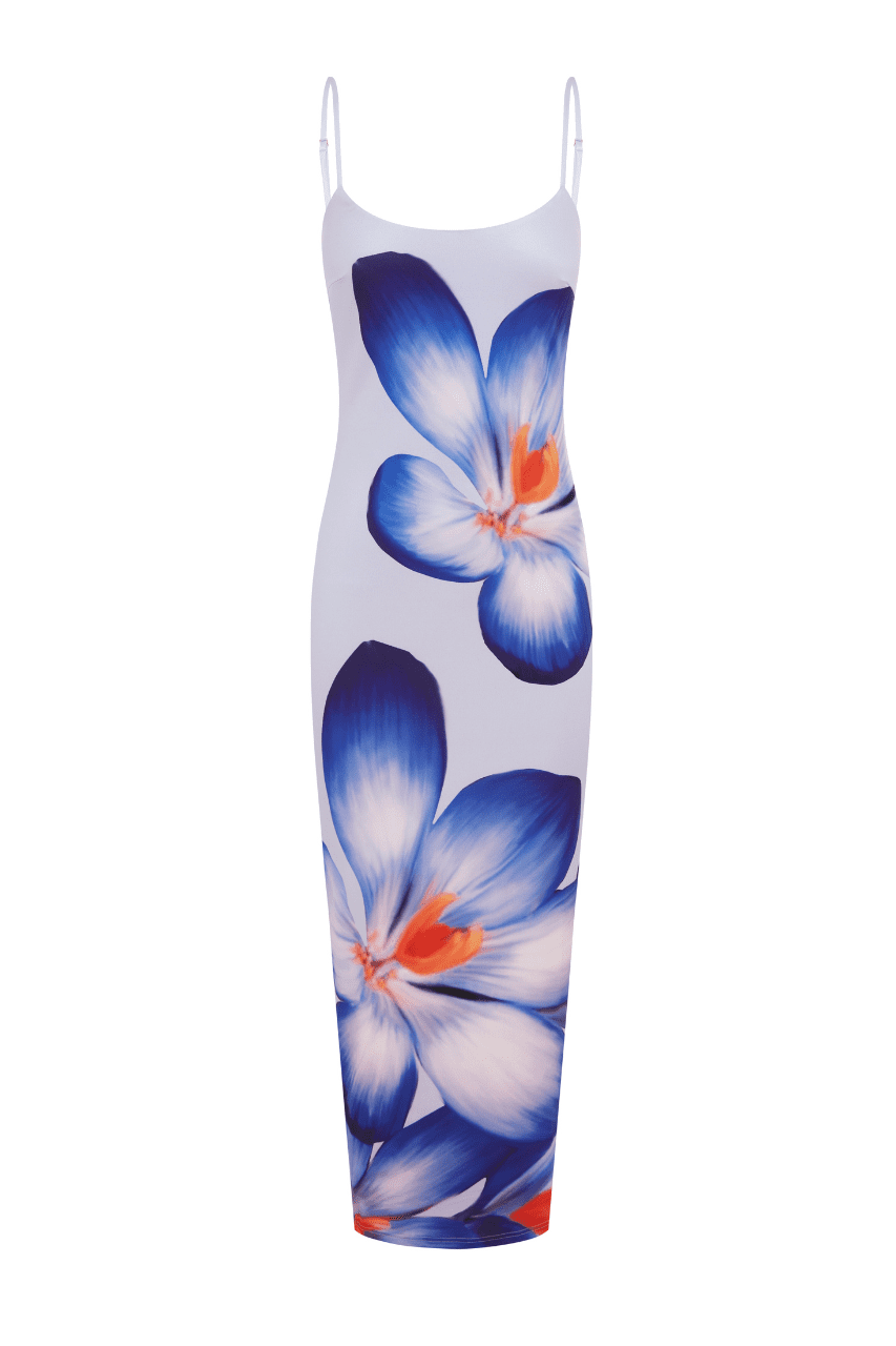 Delilah | Floral Bodycon Maxi Dress Spaghetti Strap