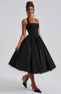 Katherine | Wedding Guest Midi Dress Halter