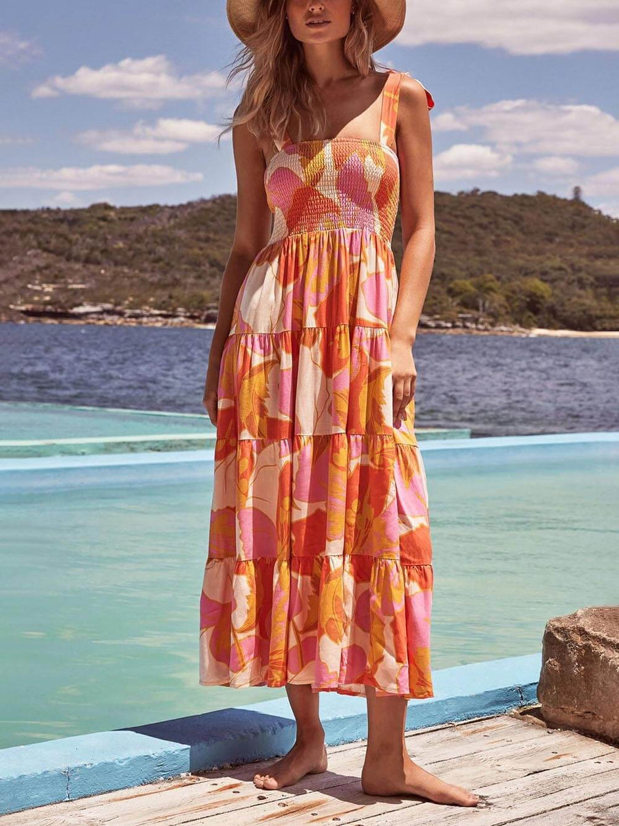 Harriet | Tiered Midi Dress Sleeveless