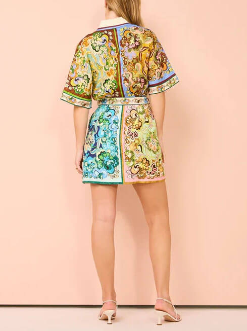 May | Boho Mini Sundress Belted