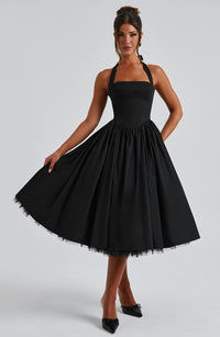Katherine | Wedding Guest Midi Dress Halter