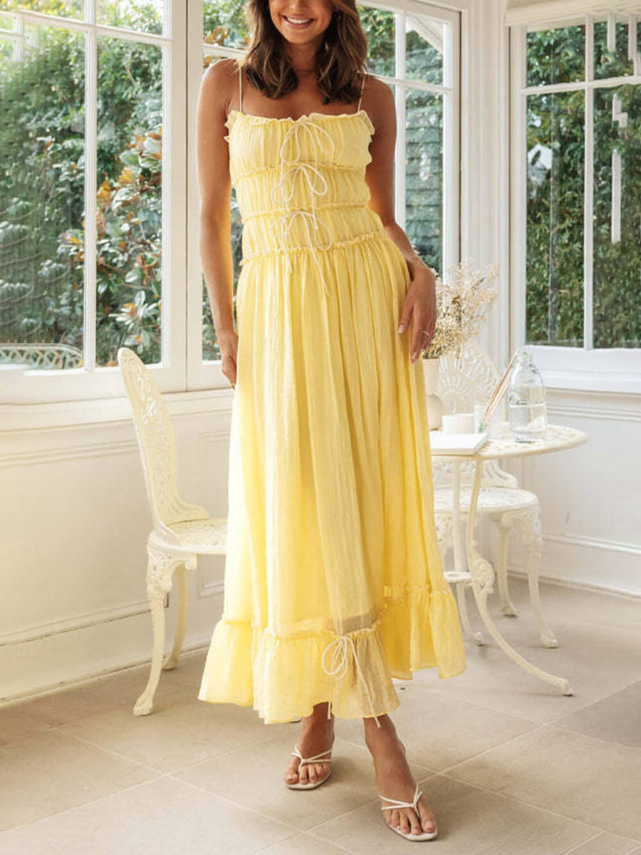 Delilah | Wedding Guest Midi Dress Tie-front