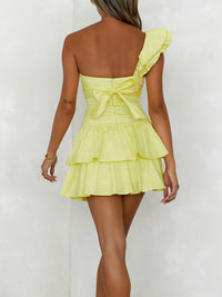 Kendall | Floral Mini Dress One Shoulder