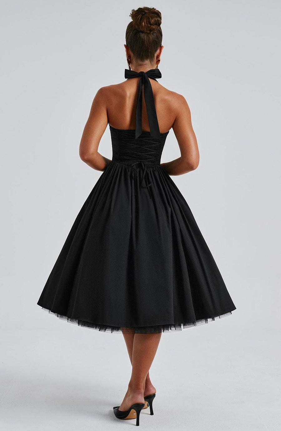 Katherine | Wedding Guest Midi Dress Halter
