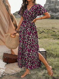 Brooke | Wrap Maxi Dress Animal Print V-Neck