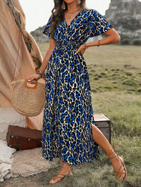 Brooke | Wrap Maxi Dress Animal Print V-Neck