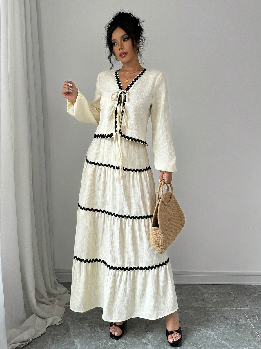 Laurel | Boho Dress V-Neck Ruffled