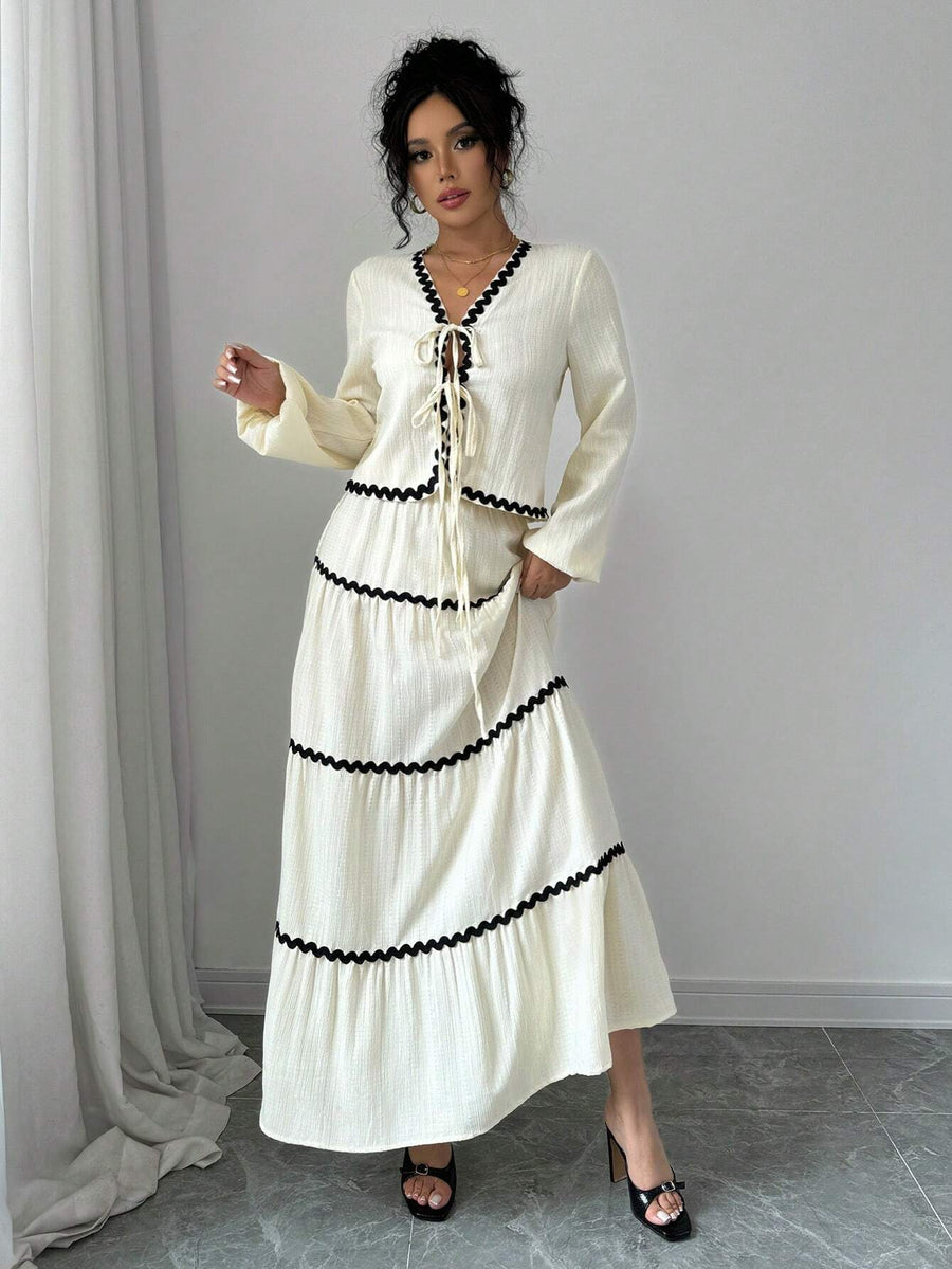 Laurel | Boho Dress V-Neck Ruffled