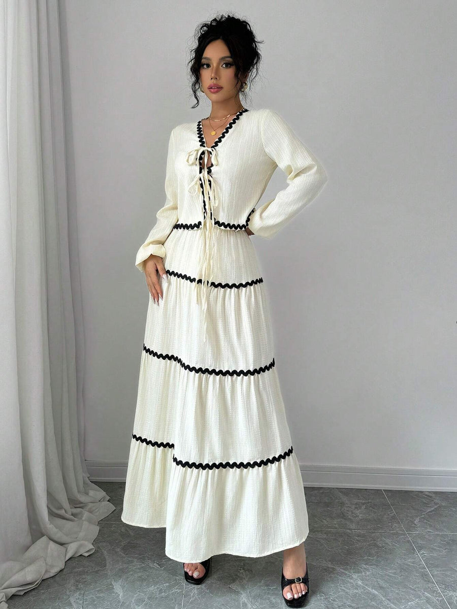 Laurel | Boho Dress V-Neck Ruffled