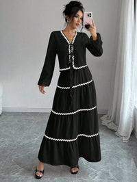 Laurel | Boho Dress V-Neck Ruffled