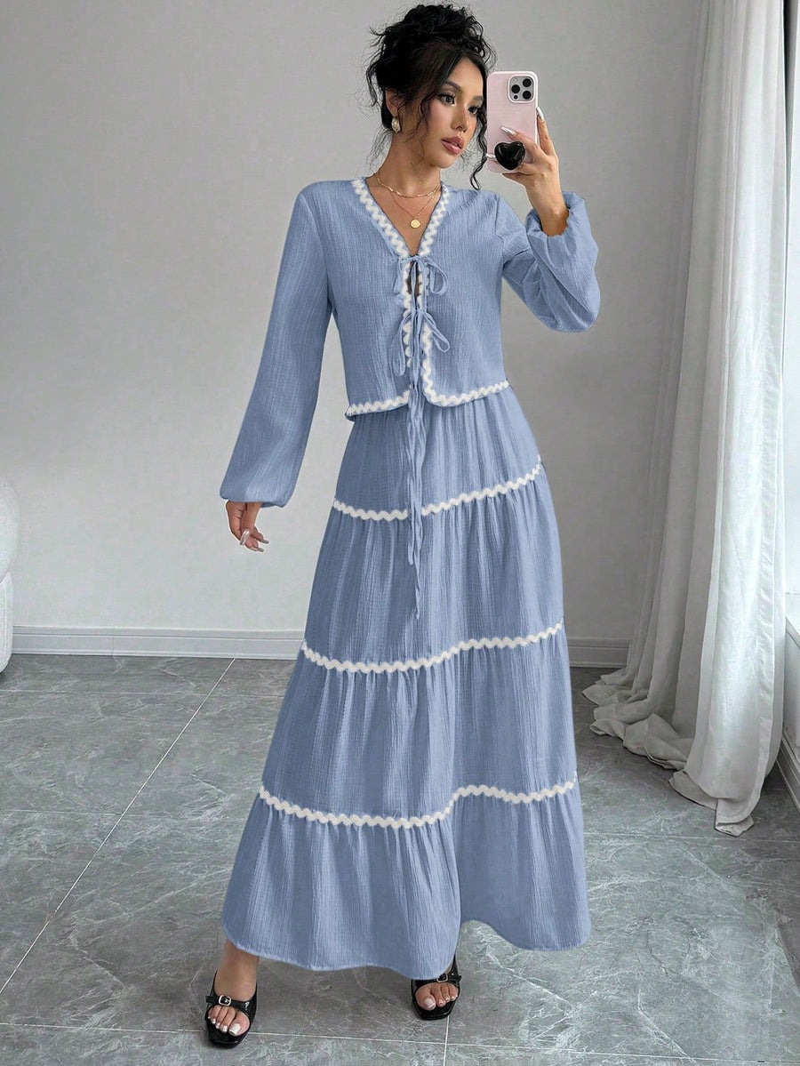 Laurel | Boho Dress V-Neck Ruffled
