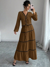 Laurel | Boho Dress V-Neck Ruffled
