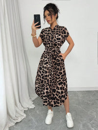 Sloane | Wedding Guest Midi Dress Animal Print