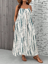 Yvonne | Boho Maxi Sundress Tropical Spaghetti Strap