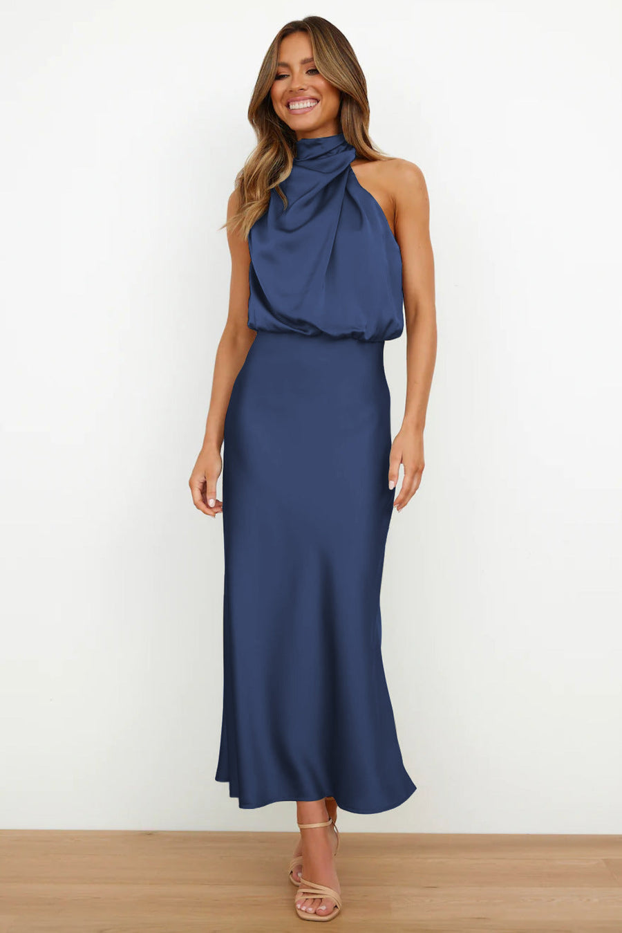 Ivy | Halter Maxi Dress Sheath Sleeveless