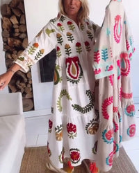 Quincy | Printed Midi Dress Collared
