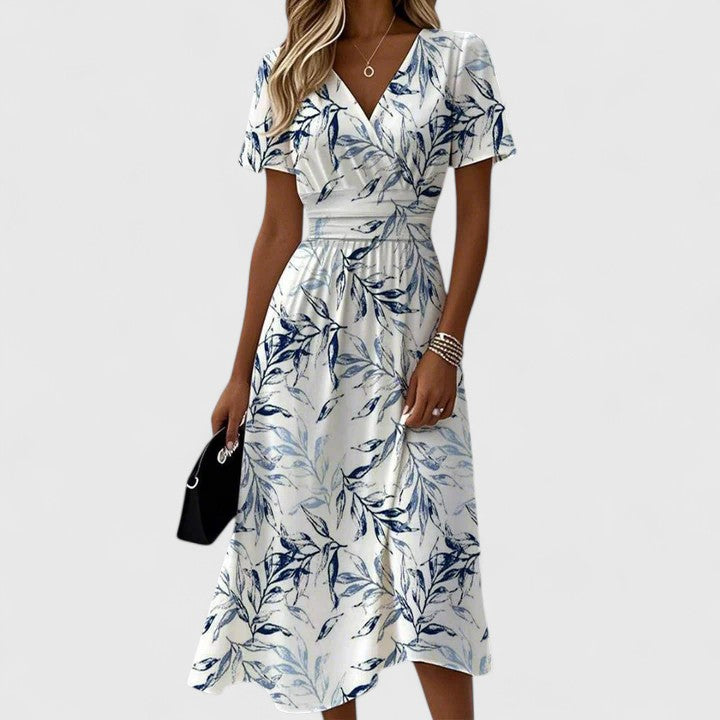 Taylor | Wedding Guest Midi Dress Wrap V-Neck