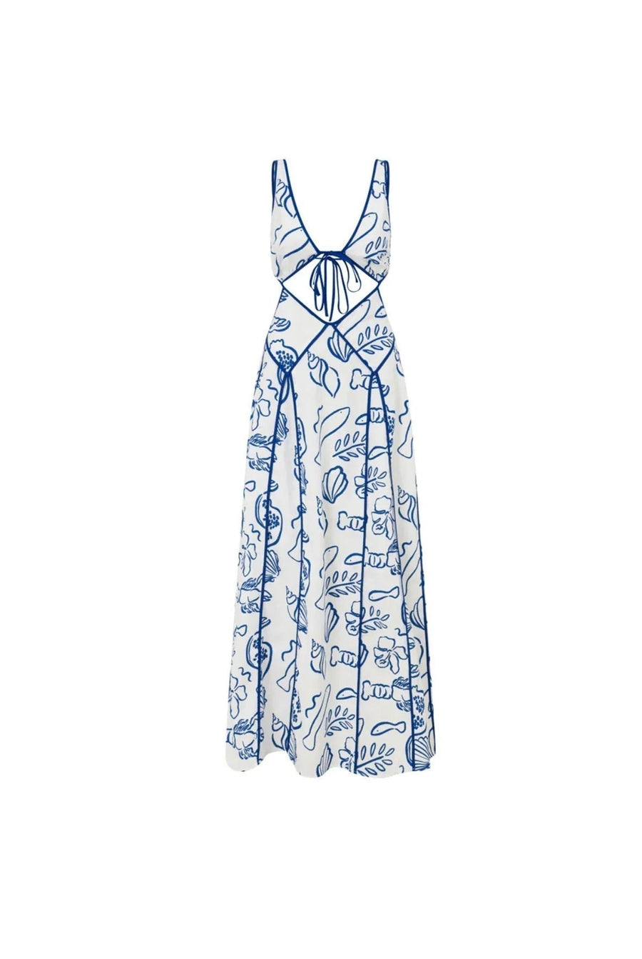 Raven | Backless Maxi Dress Open Back
