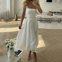 Quincy | Wedding Guest Midi Dress Square Neck