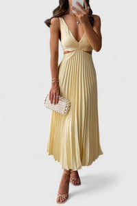 Eleanor | Wedding Guest Dress Pleated Sleeveless