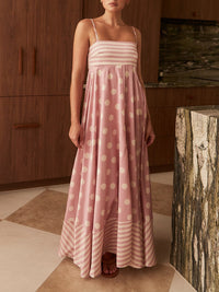 Sabrina | Polka Dot Maxi Dress Sleeveless