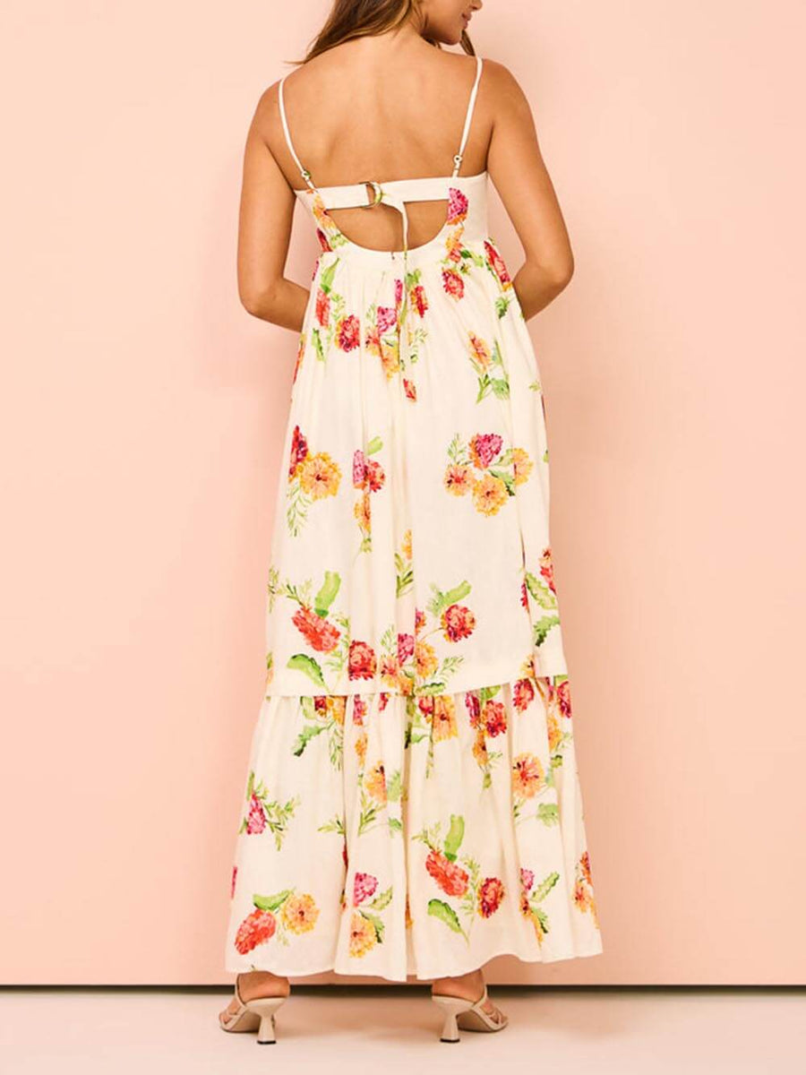 Miranda | Floral Maxi Dress Floral Backless