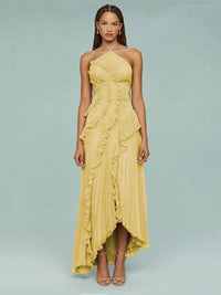 Frances | Wedding Guest Maxi Dress Halter Neck