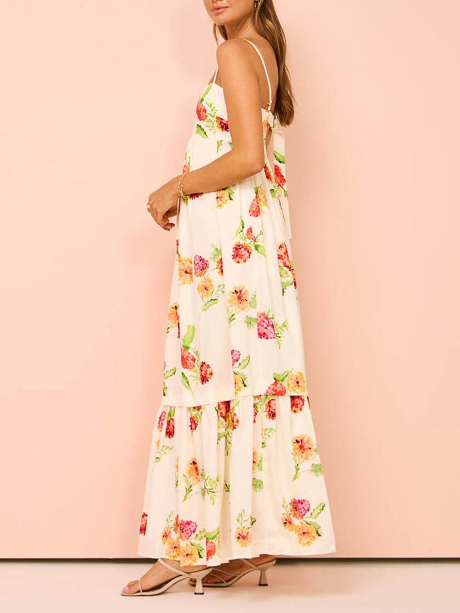 Miranda | Floral Maxi Dress Floral Backless