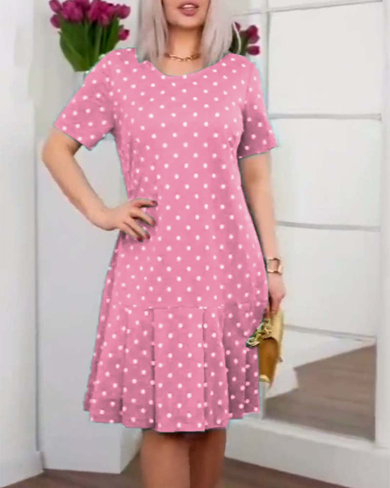 Joy | Polka Dot Dress Floral A-Line
