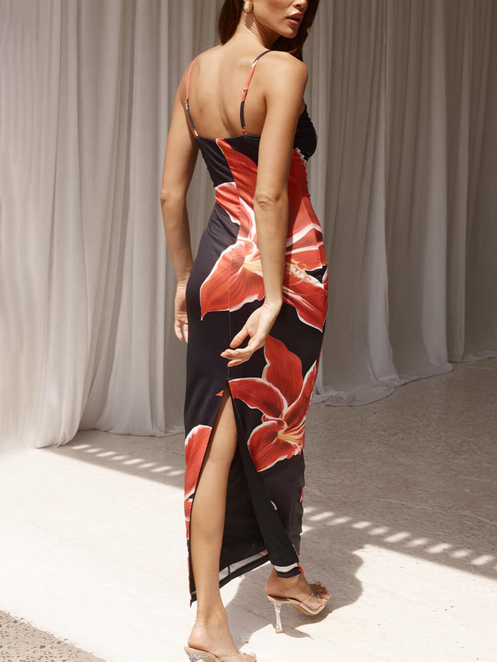 Eloise | Wedding Guest Maxi Dress Floral Spaghetti Strap