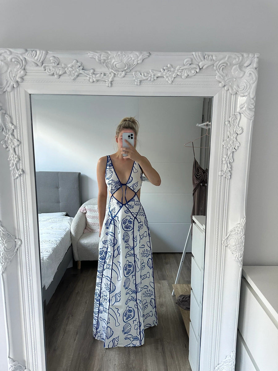 Raven | Backless Maxi Dress Open Back