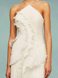 Frances | Wedding Guest Maxi Dress Halter Neck