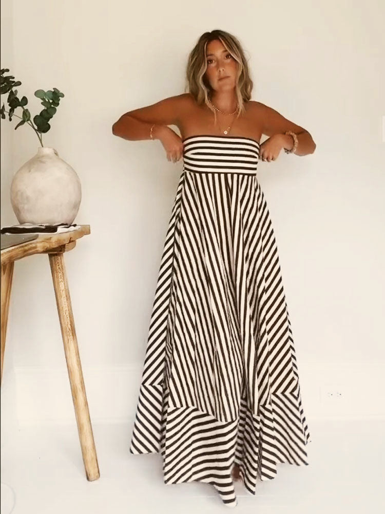 Nina | Strapless Maxi Dress A-Line