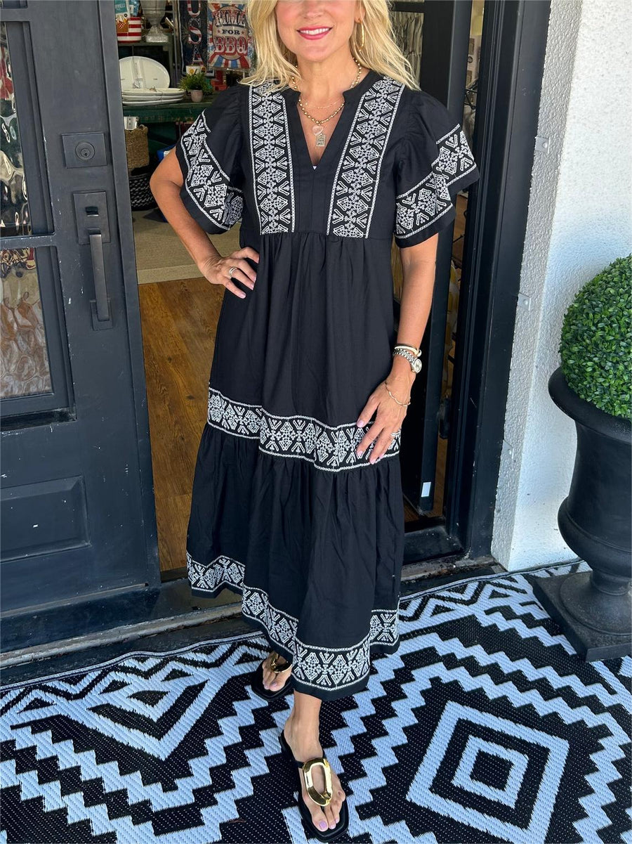 Scarlett | Boho Midi Sundress Tiered