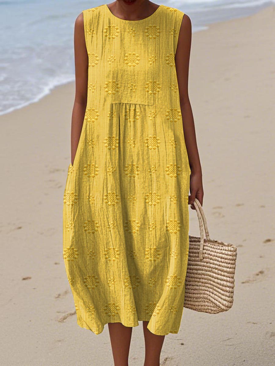 Esme | Midi Sundress Striped Sleeveless