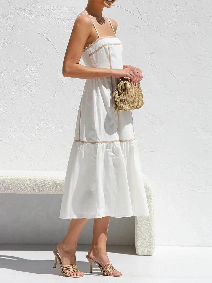 Rebecca | Wedding Guest Midi Dress Square Neck