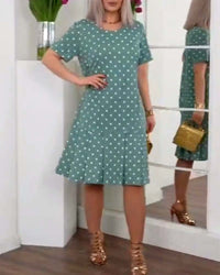 Joy | Polka Dot Dress Floral A-Line