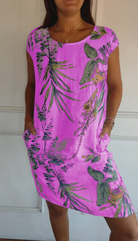 Olivia | Casual Sundress Leaf Print
