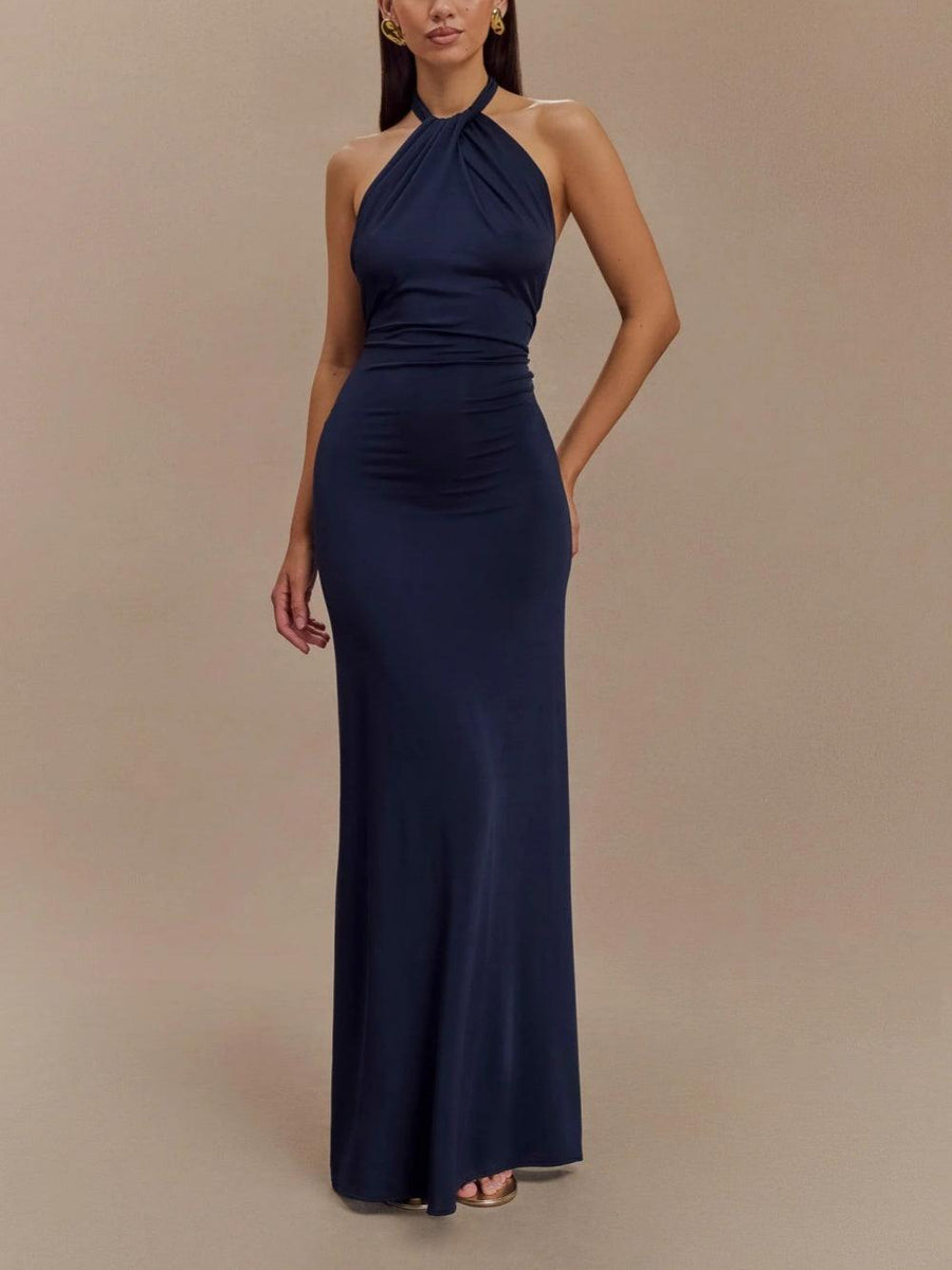 Demi | Halter Maxi Dress Open Back Sleeveless