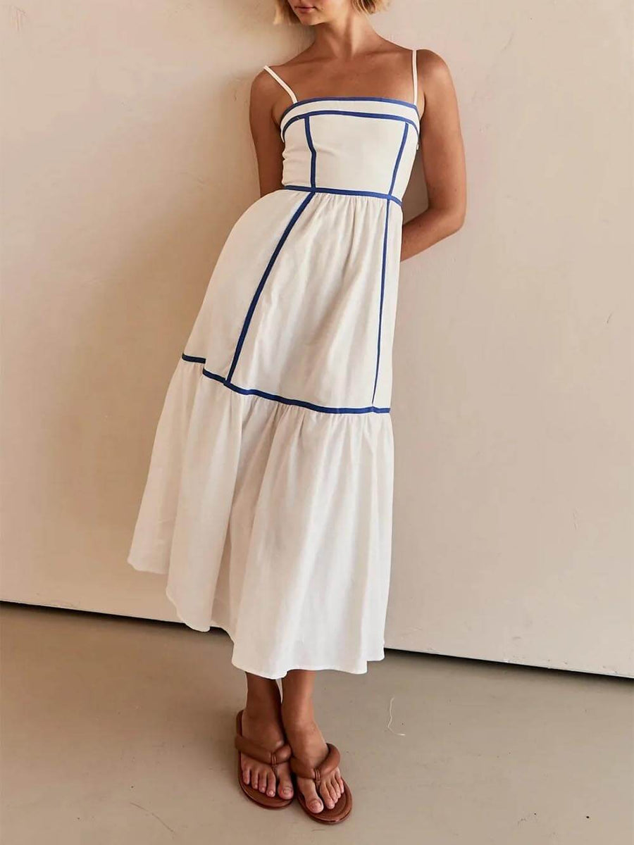 Rebecca | Wedding Guest Midi Dress Square Neck