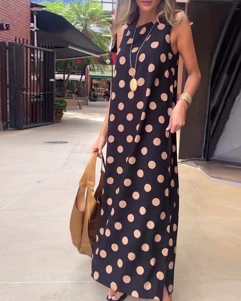 Heather | Polka Dot Dress Long Sleeve