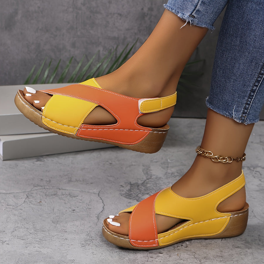 Madeline | Heeled Sandals Wedge Crisscross